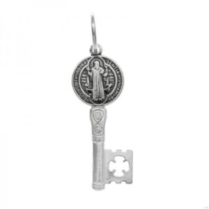 Colgante Llave San Benito Plata de Ley 925