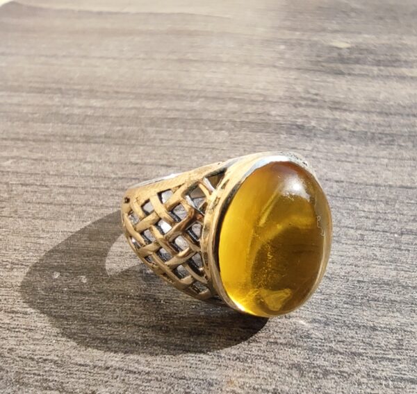 Anillo Piedra Citrino Plata de Ley
