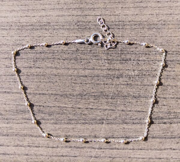 Tobillera Cadena de Bolitas Plata de Ley 925 - Imagen 6