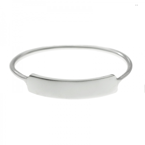 Anillo Chapa para Grabar Plata de Ley