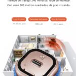 Robot Inteligente de Limpieza 2 en 1 Barre y Friega Cobertura 📈 Infografia del robot inteligente de limpieza 2 en 1 barre y friega andowl mostrando doscientos cuarenta minutos de autonomia para trescientos metros cuadrados