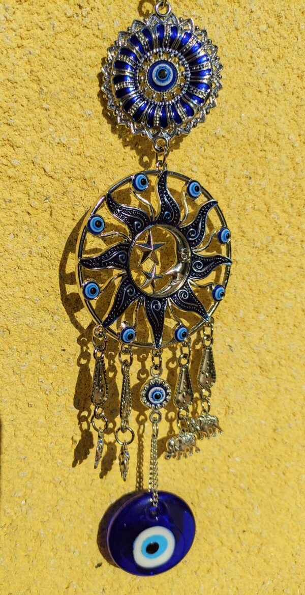 Charm Sol y Luna con Ojo Turco para Colgar - Imagen 4
