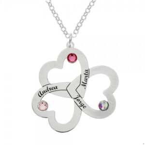 Collar Triple Corazón Personalizado