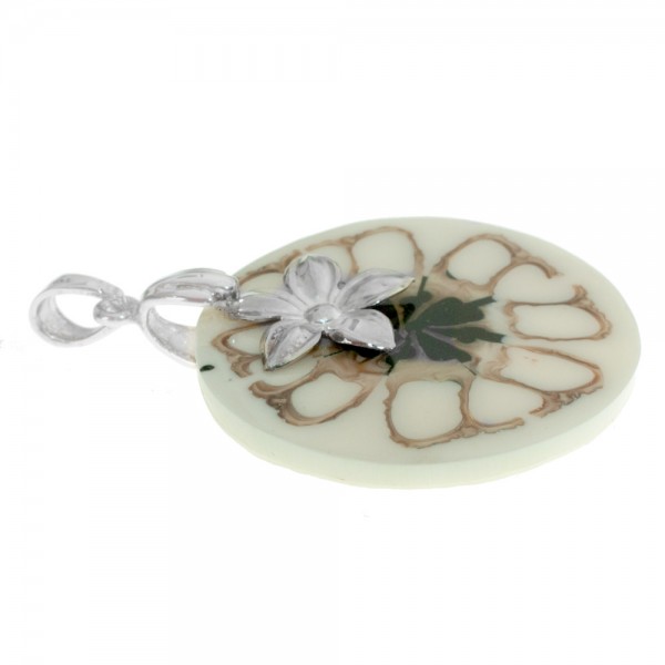 Colgante Beige con Flor - Imagen 2