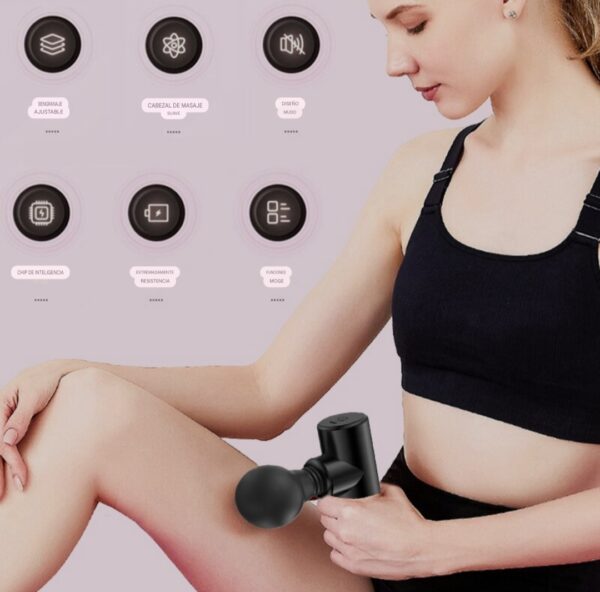 Mini Pistola de Masaje Portátil de Mano Masajeador Eléctrico de Relajación Muscular - Imagen 6