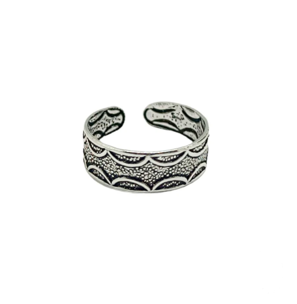 Joya para el verano: anillo de pie de plata de ley 925, ideal para la playa y la piscina.