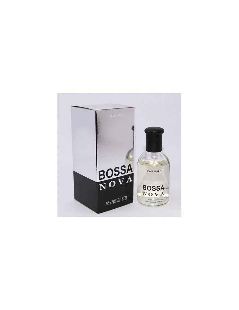 Perfume Bossa Nova Jean Marc 100ML 🎶 Frasco de diseño fresco del perfume bossa nova jean junto a su estuche de diseño alegre y colorido