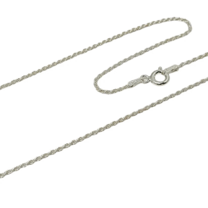 Cadena de cordón de plata de ley, modelo CORDA25, fina y elegante.