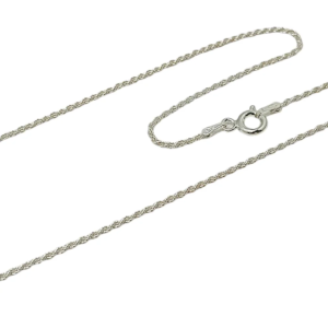 Tramos paralelos horizontales de la linea cordon plata ley 925 con broche circular