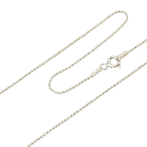 Cadena de bolitas de plata de ley, modelo CP100, 40 cm, ideal para colgar colgantes.
