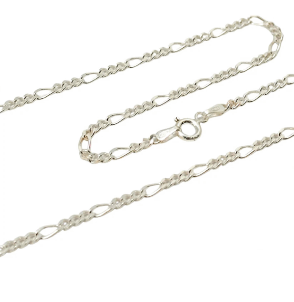 Joya de plata de ley: cadena 3+1 unisex, ideal para colgar colgantes o llevar sola.