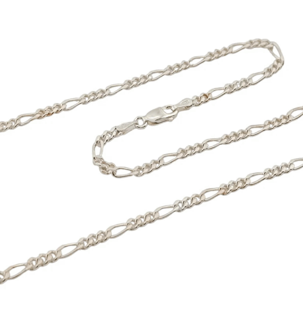 Joya de plata de ley: cadena 3+1 unisex, ideal para colgar colgantes o llevar sola.