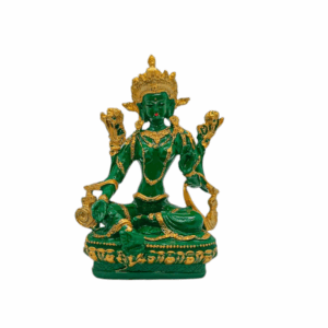 Estatua de Tara Verde de resina, un símbolo de la compasión, la protección y la sabiduría.