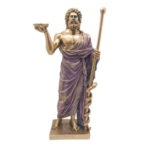 Estatua de Asclepio, dios griego de la medicina, para decoración, 30 cm.