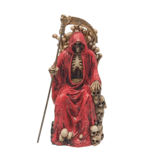 Estatua de la Santa Muerte, un amuleto de protección, en resina de 17 cm.