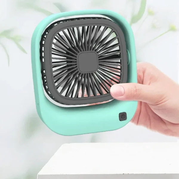 Ventilador portátil recargable por USB para escritorio, modelo PBP-774.