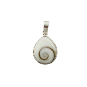 Colgante de plata de ley, amuleto de protección con Ojo de Shiva en forma de lágrima.