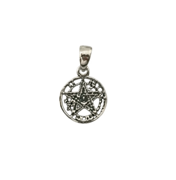 Colgante de plata de ley, amuleto del Tetragrámaton, símbolo de protección, 11 mm.