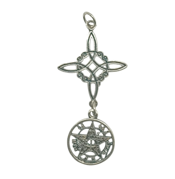 Amuleto de doble protección en plata de ley 925, talismán para hombre y mujer.