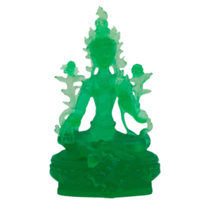 Estatua de la Diosa Tara Verde, budismo tibetano, para la decoración espiritual.
