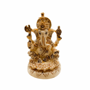 Estatua de la Diosa Ganesha en resina, ideal para la buena suerte y la prosperidad.