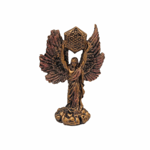 Figura de Metatrón de resina color bronce, para la meditación, la armonía y el equilibrio energético.