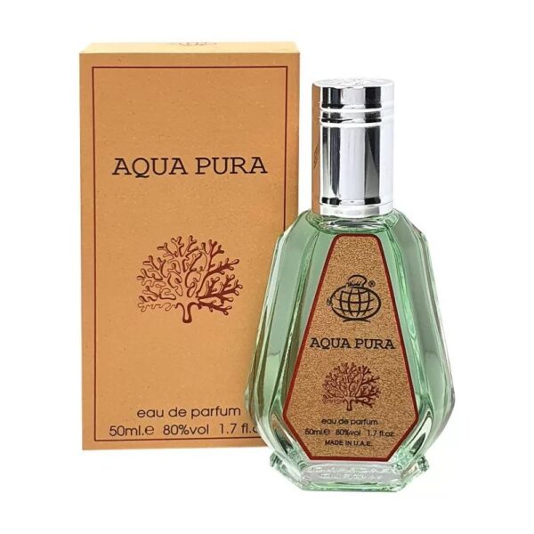 Perfume AQUA PURA, fragancia fresca y duradera, 50 ml.