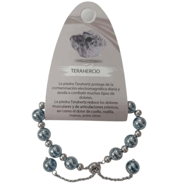 Pulsera de terahercio y acero, para el bienestar y la energía.