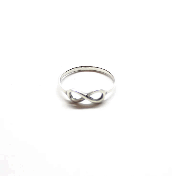 Anillo de plata de ley 925, símbolo infinito, ideal para regalo de amor y amistad.