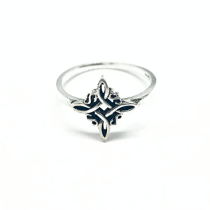 Anillo de plata 925 Nudo de Bruja, amuleto de protección y magia celta para mujer.
