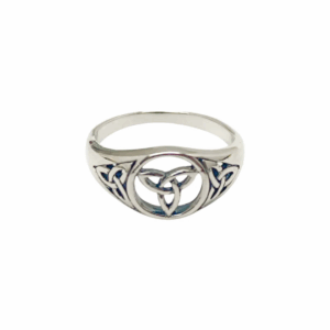 Anillo de plata 925 con el símbolo celta de la Triqueta, para mujer.