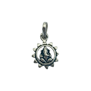 Colgante de plata Ganesha, dios hindú de la prosperidad y la sabiduría, 15 mm.