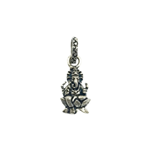 Colgante de plata Ganesha, dios hindú de la prosperidad, 19 x 10 mm.