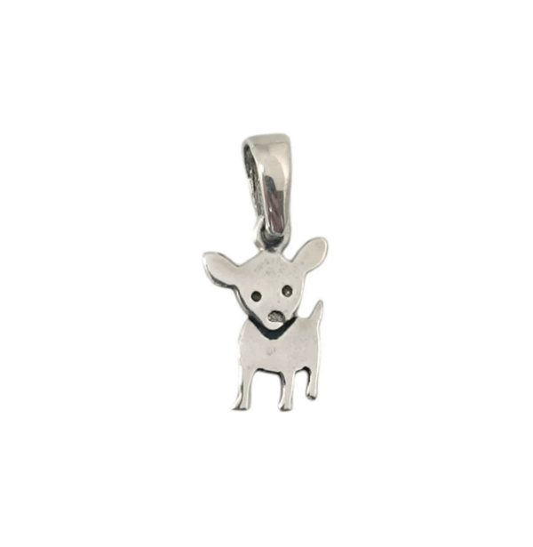 Colgante de plata 925 con figura de perro, ideal para amantes de las mascotas.
