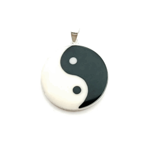 Colgante de plata 925 Yin Yang, símbolo de equilibrio y armonía, 25 mm.