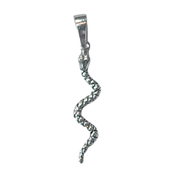 Colgante de plata de ley, símbolo de serpiente, ideal para hombres y mujeres.