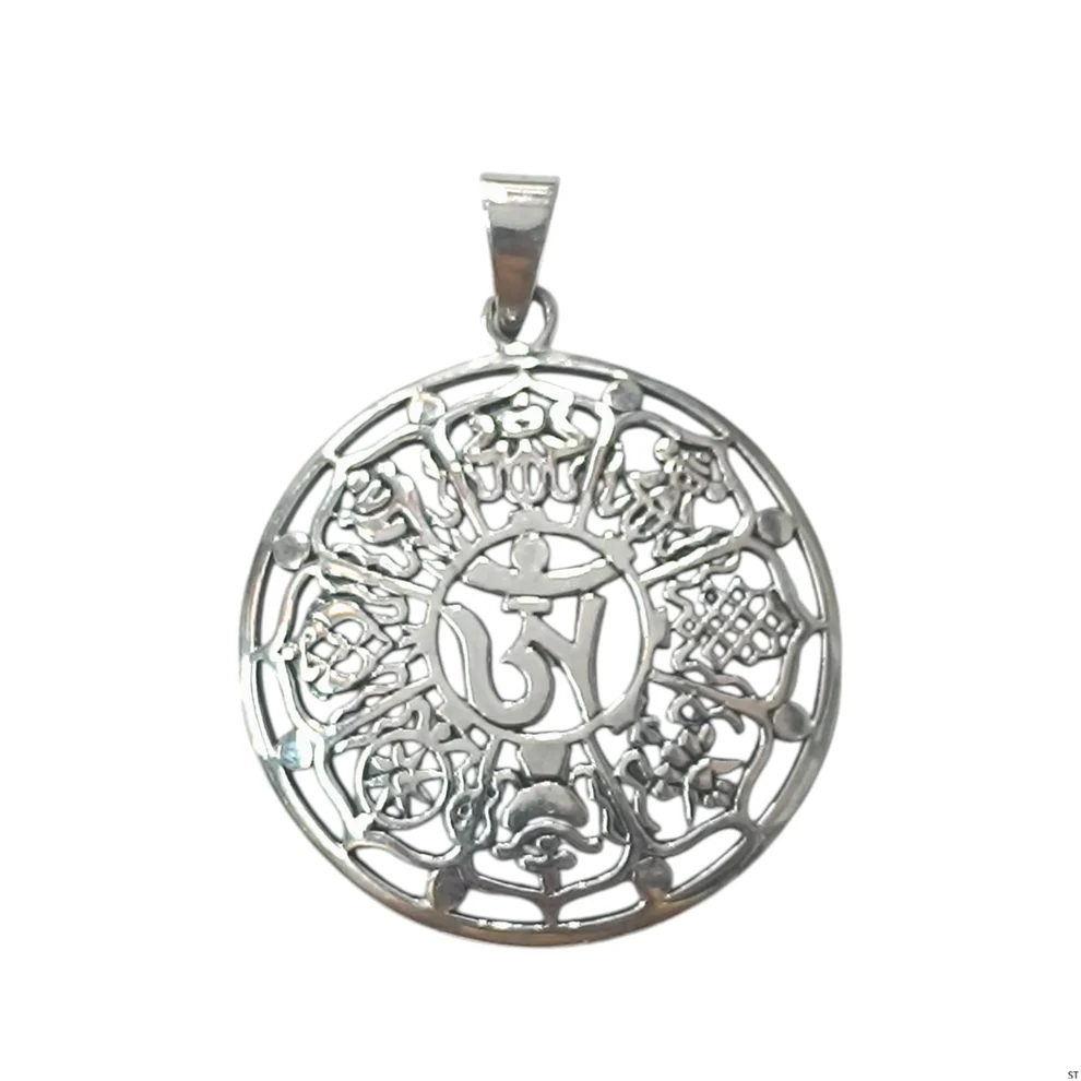Colgante símbolo Om plata de ley 925 amuleto meditación espiritual sagrado El Bazar de Monty