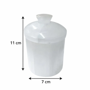 Joyero de selenita natural liso 11x7cm rectangular para limpieza de joyas El Bazar de Monty