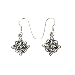 Pendientes nudo de bruja plata de ley 925 protección energética mística sagrada auténtica El Bazar de Monty