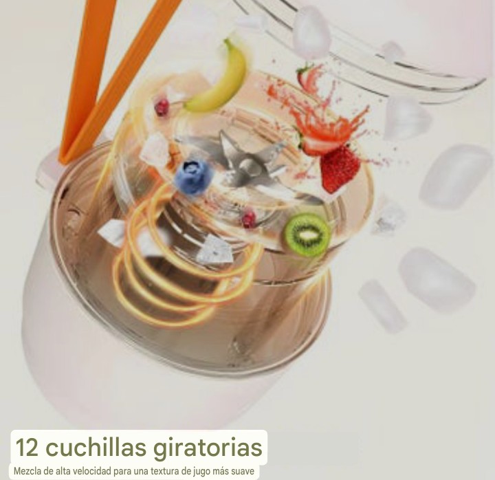 Mini Batidora Portátil Recargable Pritech KC-144 | 450ml 40W ✨ batidora doce cuchillas giratorias acero.jpg
