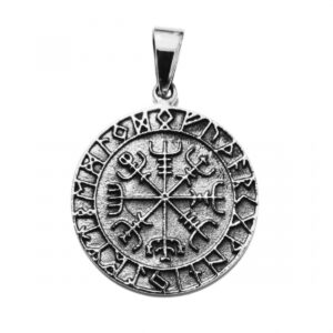 Colgante plata brújula vikinga 23mm