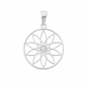 Colgante plata mandala 19mm
