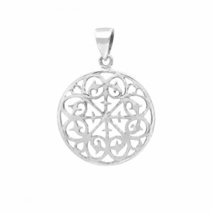 Colgante plata mandala 20mm