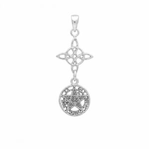 Colgante plata nudo bruja tetragramaton 30mm