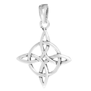 Colgante plata nudo de bruja de 18.5mm en plata de ley