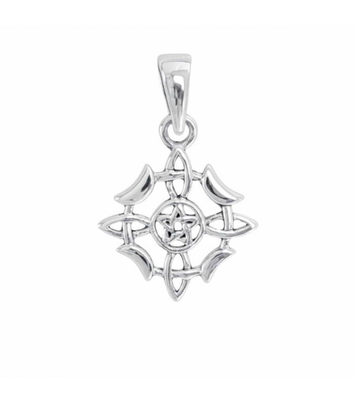 Colgante Plata Nudo de Bruja Pentagrama 13.5mm 🔮 Colgante Plata Nudo de Bruja Pentagrama 13.5mm