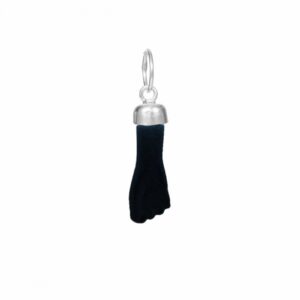 Colgante plata puño higa negra 15mm