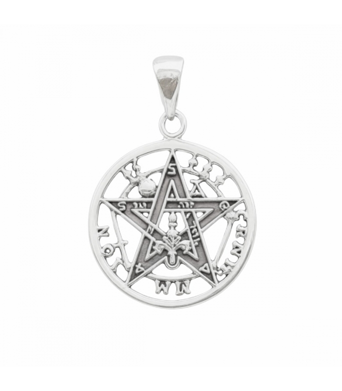 Colgante Plata Tetragramaton 22mm 🛡️ Colgante plata tetragramaton 22mm