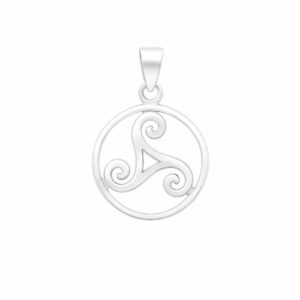 Colgante plata trisquel de 19mm en plata de ley