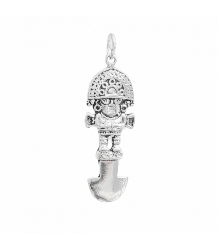 Colgante plata tumi 30mm 🪓 Colgante plata tumi 30mm